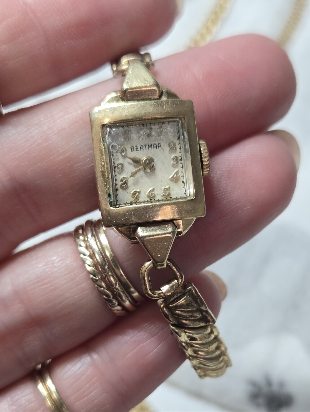 Betmar Women's Gold Filled Vintage Bracelet Watch